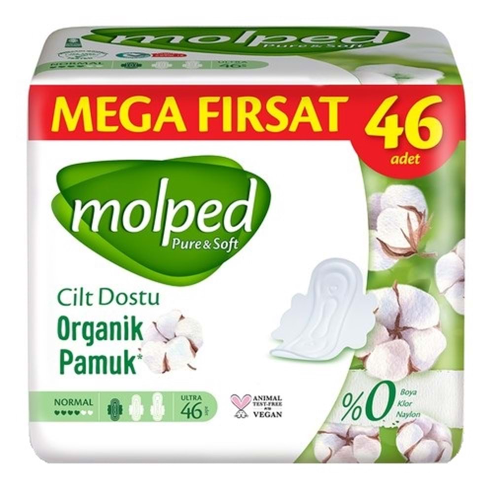 Molped Pure&Soft Hijyenik Ped Normal 552 (12PK*46) Adet Mega Pk