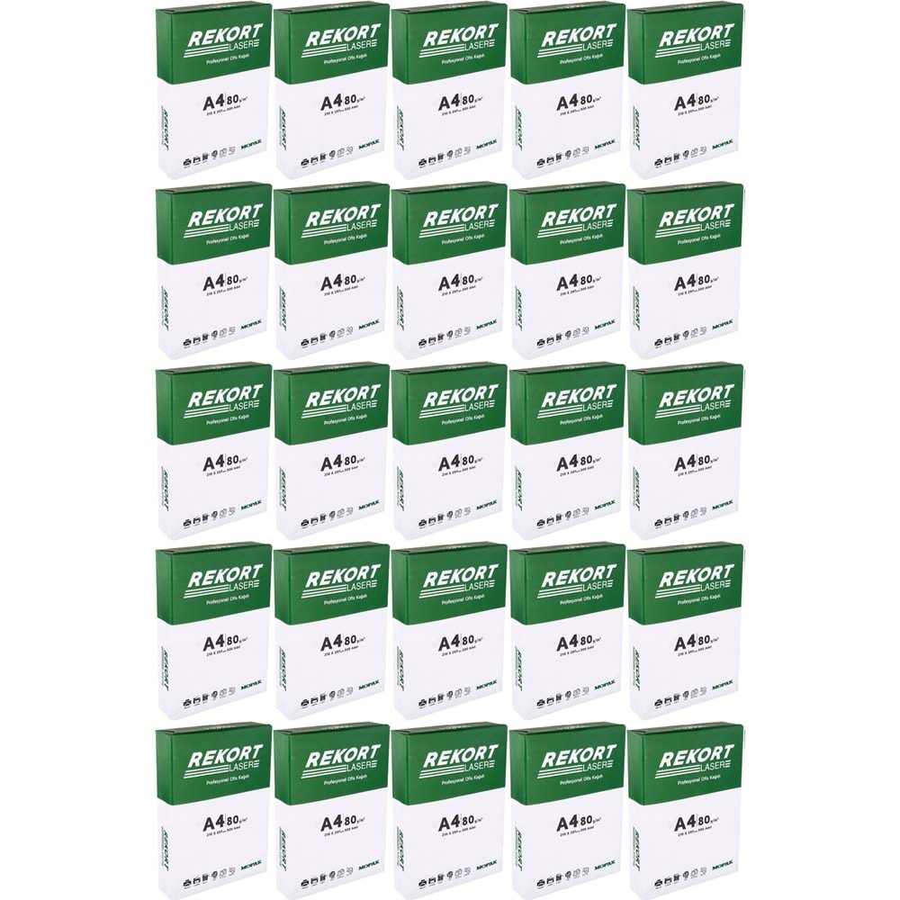 Mopak Rekort A4 80GR/M2 Fotokopi Kağıdı 12500 Adet (25PK*500)