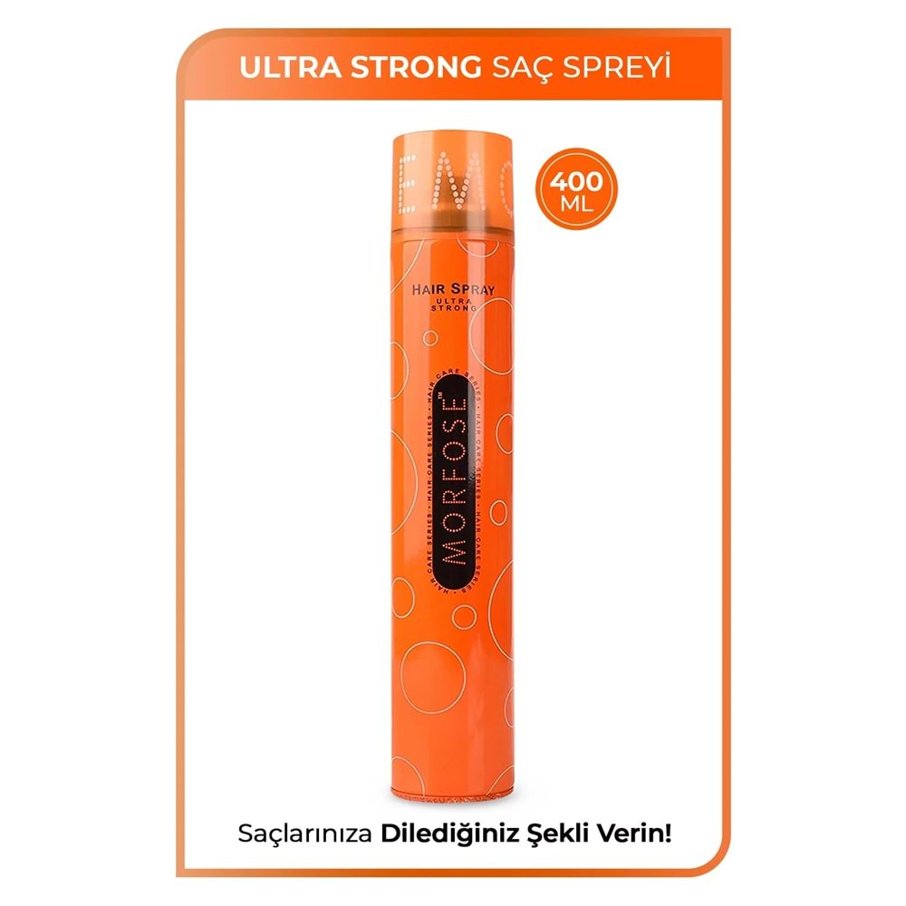 Morfose Saç Spreyi 400ML Ultra Sert (Turuncu) (24 Lü Set)