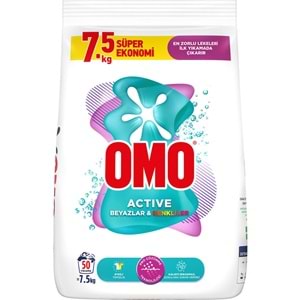 Omo Matik Çamaşır Deterjanı 22.5KG Beyaz ve Color/Renkliler (150 Yıkama) (3PK*7.5KG)
