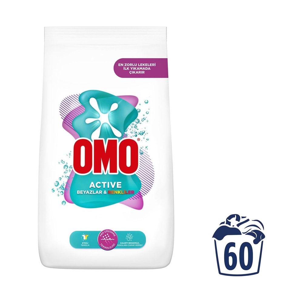 Omo Matik Toz Çamaşır Deterjanı 9KG Beyazlar ve Renkliler (60 Yıkama) + 10KG Canlı Renkler