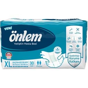 Önlem Yetişkin Bezi Bel Bantlı Tekstil Yüzey XL - Extra Large - Ekstra Büyük 120 Adet (4PK*30)