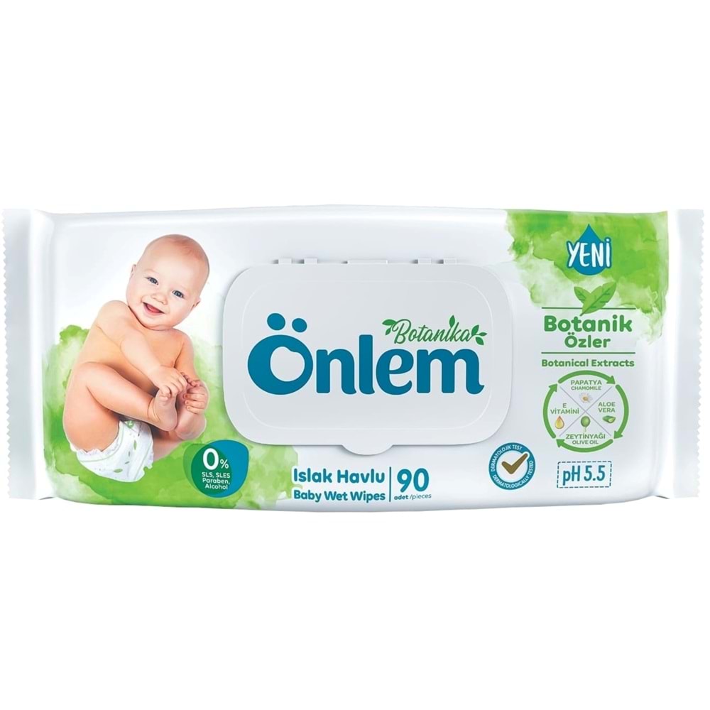 Önlem Islak Havlu Mendil 90 Yaprak Botanika Özlü (6 Lı Set) Plastik Kapaklı 540 Yaprak