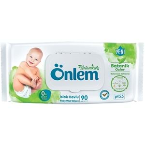 Önlem Islak Havlu Mendil 90 Yaprak Botanika Özlü (12 Li Set) Plastik Kapaklı 1080 Yaprak