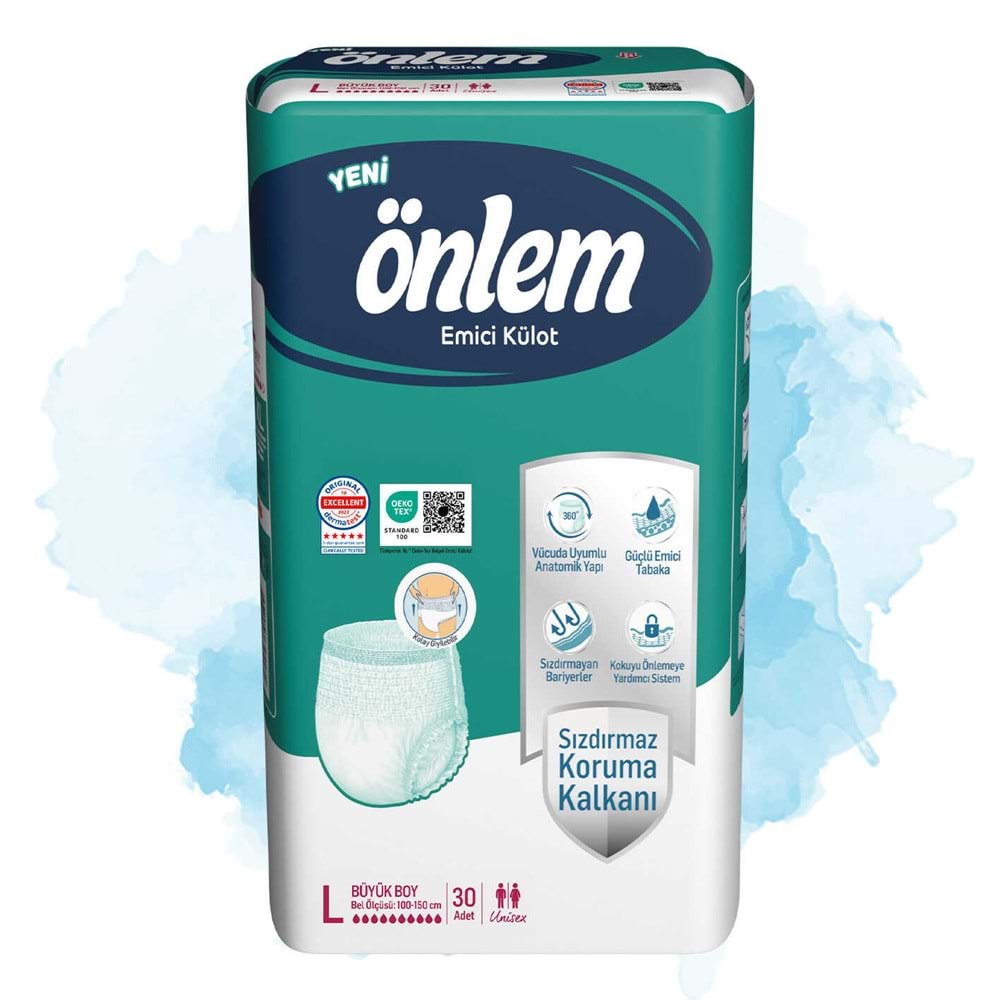 Önlem Emici Külot Yetişkin Hasta Bezi L - Large - Büyük 360 Adet (12PK*30)