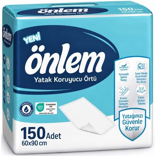 Önlem Yetişkin Yatak Koruyucu Örtü 60*90 CM 150 Adet