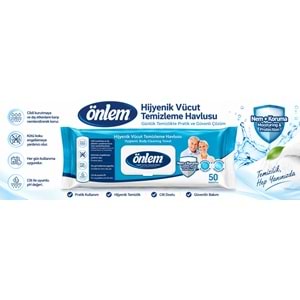 Önlem Hijyenik Vücut Temizleme Islak Mendil Havlu 100 Yaprak (2PK*50)