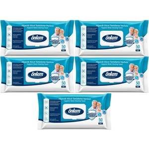 Önlem Hijyenik Vücut Temizleme Islak Mendil Havlu 250 Yaprak (5PK*50)