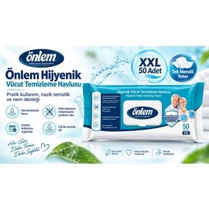 Önlem Hijyenik Vücut Temizleme Islak Mendil Havlu 300 Yaprak (Ebat XXL) (6PK*50)
