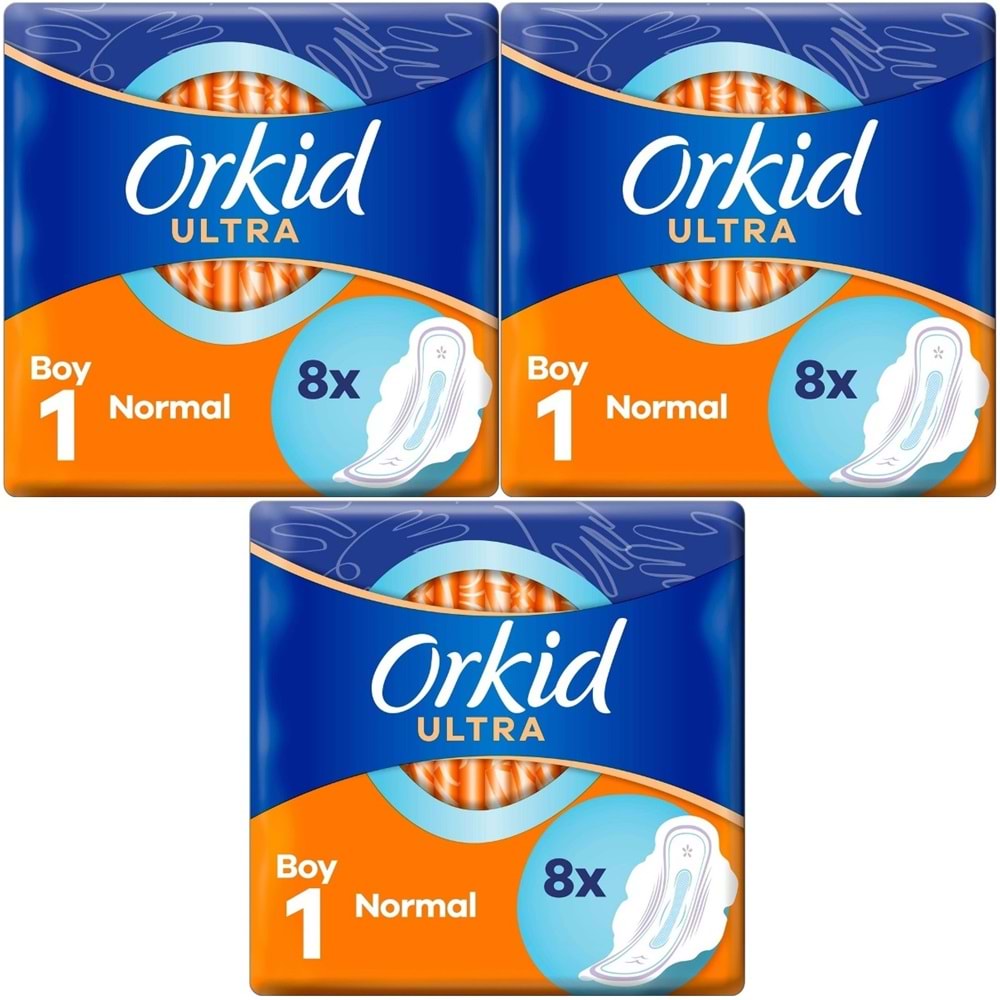 Orkid Hijyenik Ped Ultra Extra Normal 24 Adet Standart Pk (3PK*8)