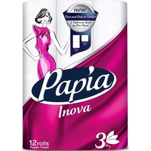 Papia kağıt Havlu (3 Katlı) Inova 24 Lü Set (2PK*12)
