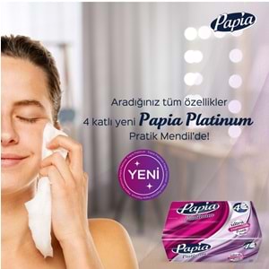 Papia Platinum Pratik Mendil 125 Yaprak (4 Katlı) 375 Yaprak (3PK*125)