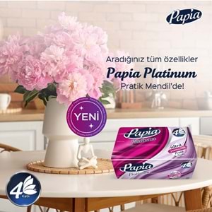 Papia Platinum Pratik Mendil 125 Yaprak (4 Katlı) 1125 Yaprak (9PK*125)