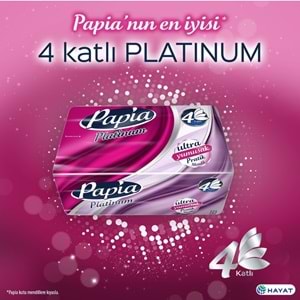 Papia Platinum Pratik Mendil 125 Yaprak (4 Katlı) 4500 Yaprak (36PK*125)