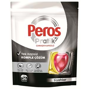 Peros Pratik Matik Çamaşır Deterjanı Kapsülü - Tableti 234 Adet Siyahlar (9PK*26)