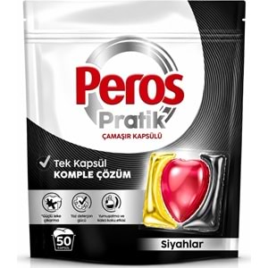Peros Pratik Matik Çamaşır Deterjanı Kapsülü - Tableti 300 Adet Beyazlar - Siyahlar (Avantaj Pk)