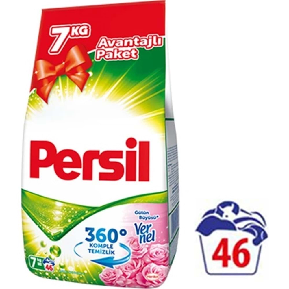 Persil Matik Toz Çamaşır Deterjanı 7KG Gülün Büyüsü (46 Yıkama) + 9KG Beyaz ve Renkliler