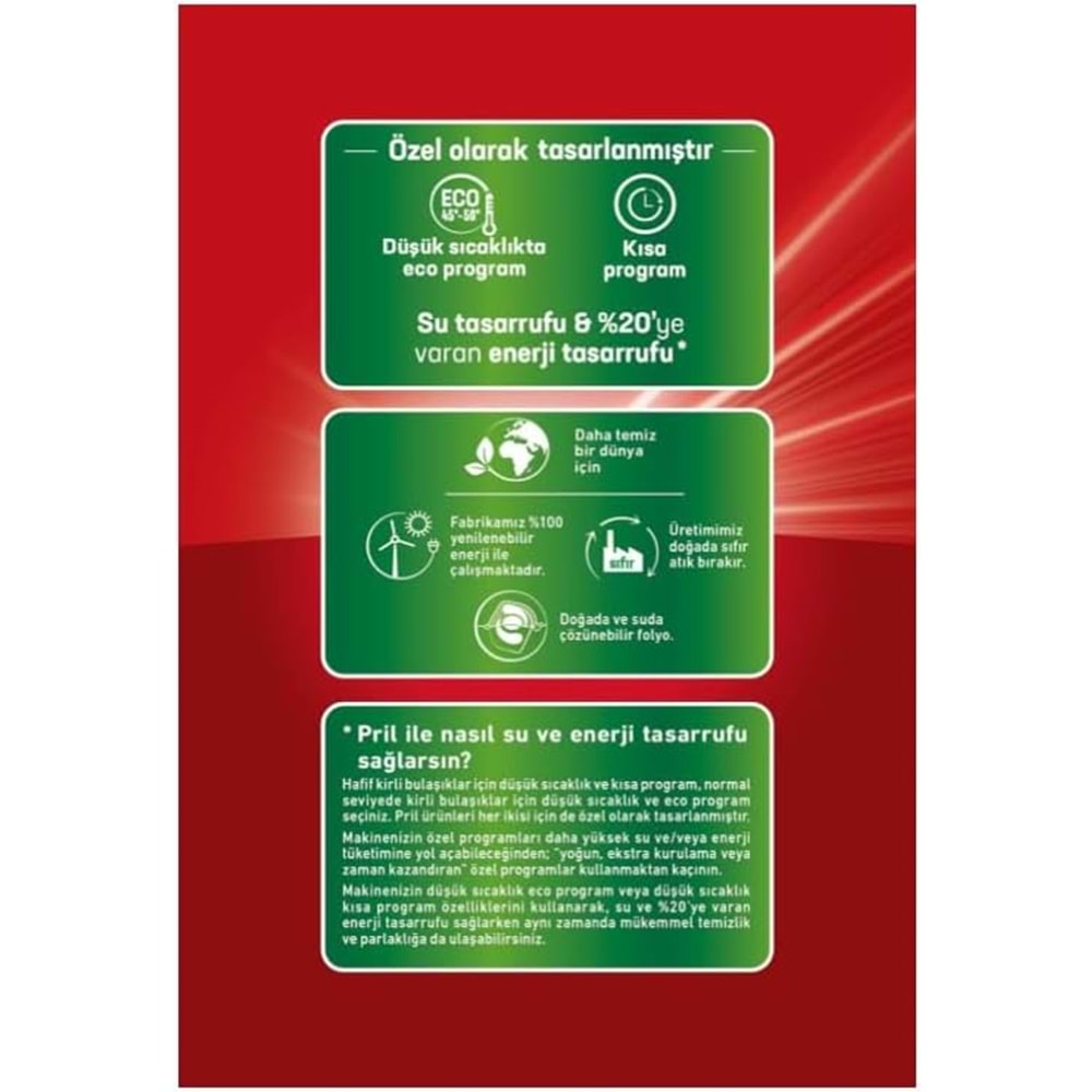 Pril Bulaşık Makinesi Deterjanı Kapsül Tablet Excellence Premium 5 i 1 Arada 300 Adet (5PK*60)