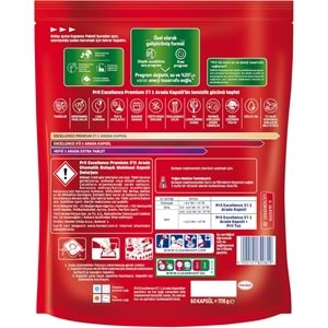 Pril Bulaşık Makinesi Deterjanı Kapsül Tablet Excellence Premium 5 i 1 Arada 480 Adet (8PK*60)