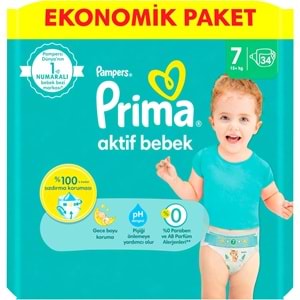 Prima Bebek Bezi Beden:7 (15+Kg) XX Large 68 Adet Süper Ekonomik Pk