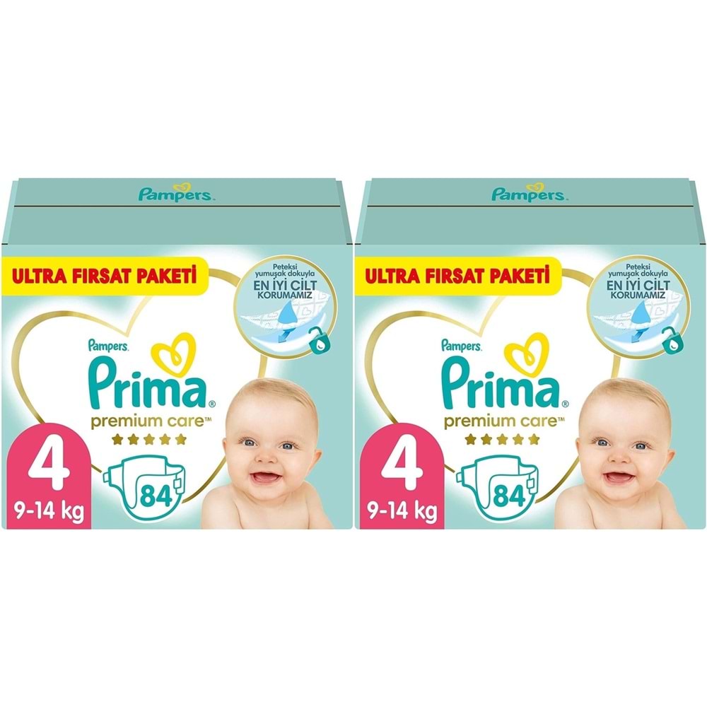 Prima Premium Care Bebek Bezi Beden:4 (9-14) Maxi 168 Adet Mega Fırsat Pk