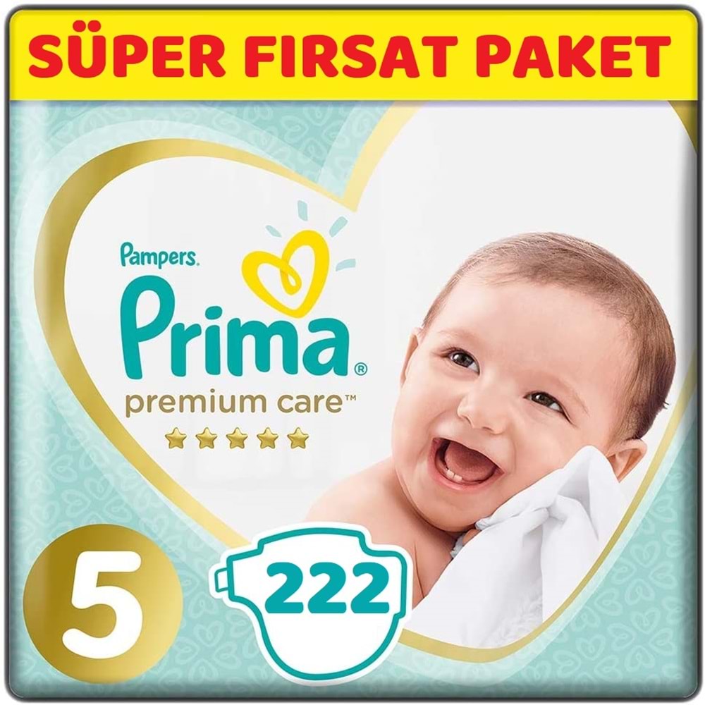 Prima Premium Care Bebek Bezi Beden:5 (11-16) Junior 222 Adet Süper Fırsat Pk