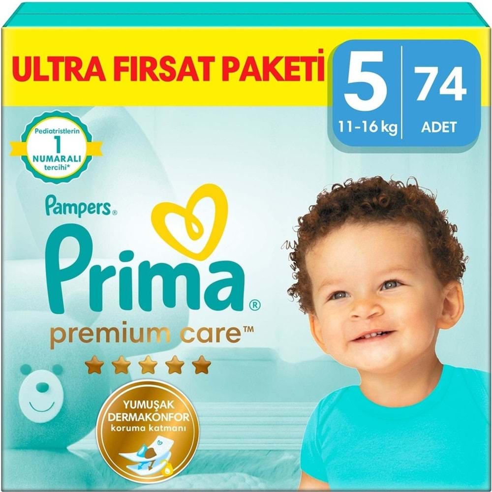 Prima Premium Care Bebek Bezi Beden:5 (11-16) Junior 296 Adet Ultra Fırsat Pk