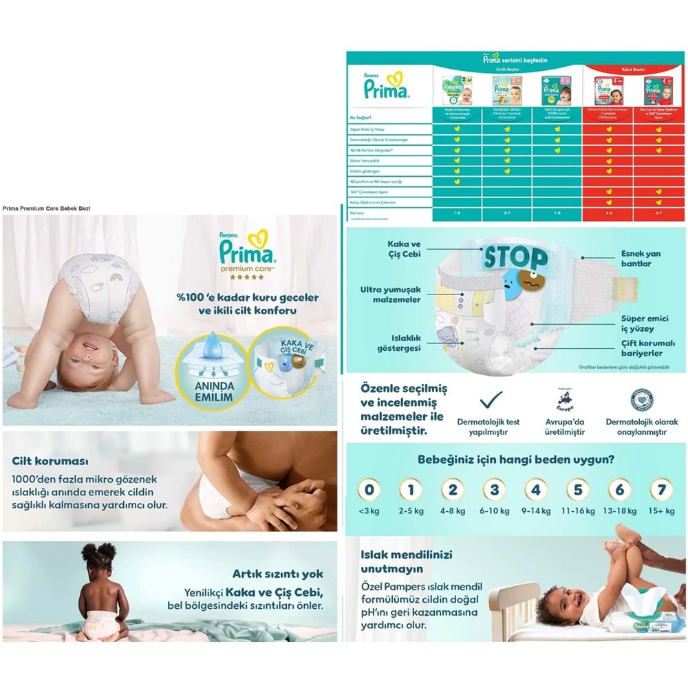 Prima Premium Care Bebek Bezi 6 Beden 13+ Extra Large 248 Adet Ultra Fırsat Pk