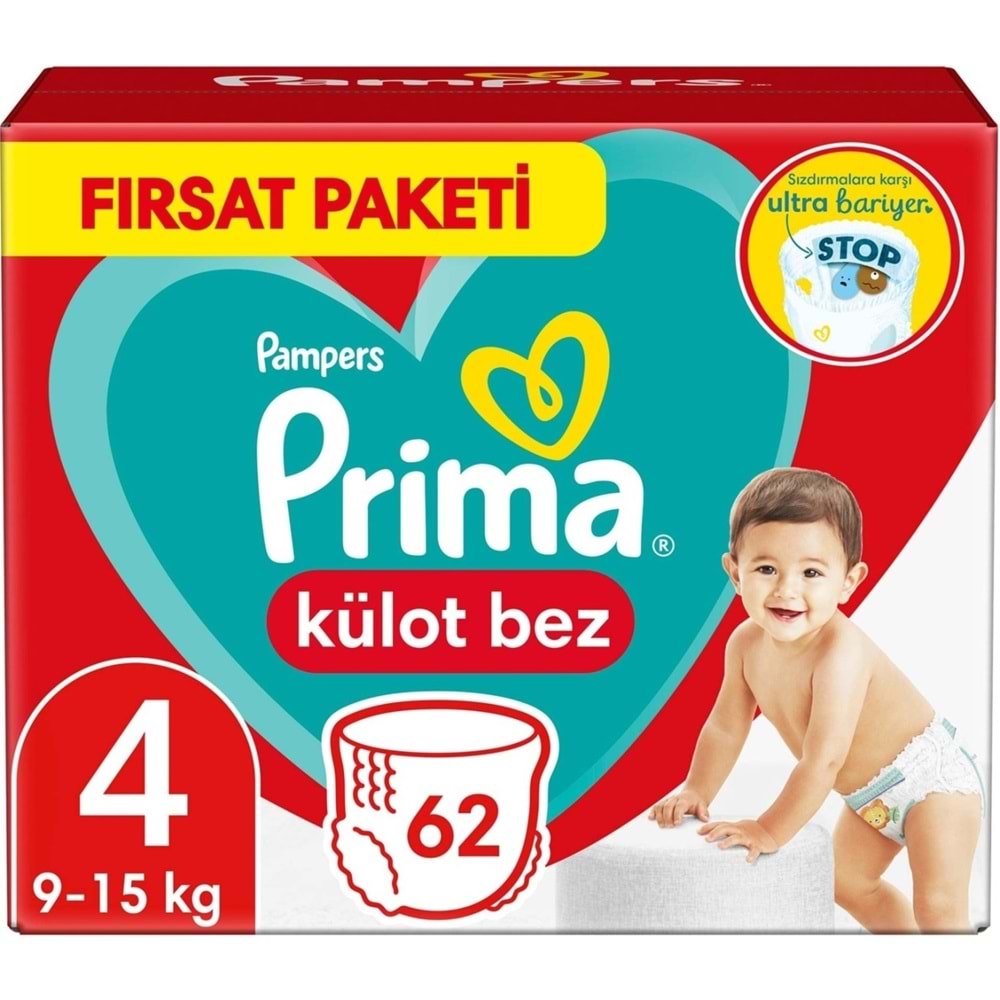 Prima Külot Bebek Bezi 4 Beden 9-15 KG Maxi 310 Adet MeGa Fırsat Pk
