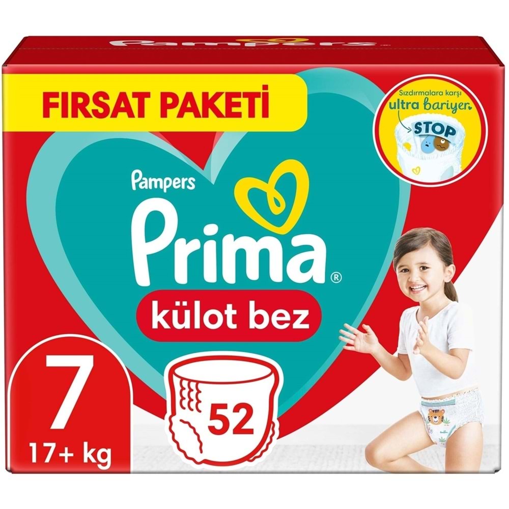 Prima Külot Bebek Bezi 7 Beden 17+ KG XXL 208 Adet Avantaj Fırsat Pk