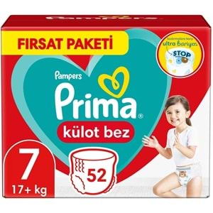Prima Külot Bebek Bezi 7 Beden 17+ KG XXL 208 Adet Avantaj Fırsat Pk