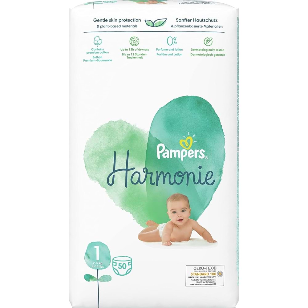 Prima Pampers Harmonie Bebek Bezi Beden:1 (2-5KG) Yenidoğan 50 Adet + Beden:2 (4-8KG) Mini 39 Adet