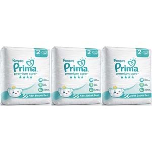 Prima Premium Care Bebek Bezi Beden:2 (4-8KG) Mini 168 Adet Aylık Mega Pk