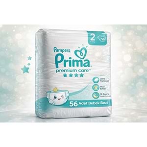 Prima Premium Care Bebek Bezi Beden:2 (4-8KG) Mini 168 Adet Aylık Mega Pk