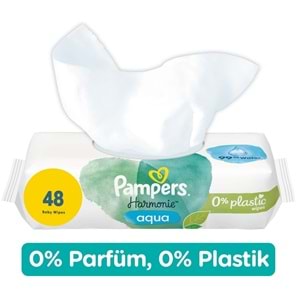 Prima Pampers Harmonie Islak Havlu Mendil Aqua Pure 48 Yaprak 4 Lü Set (192 Yaprak) Organik Pamuk