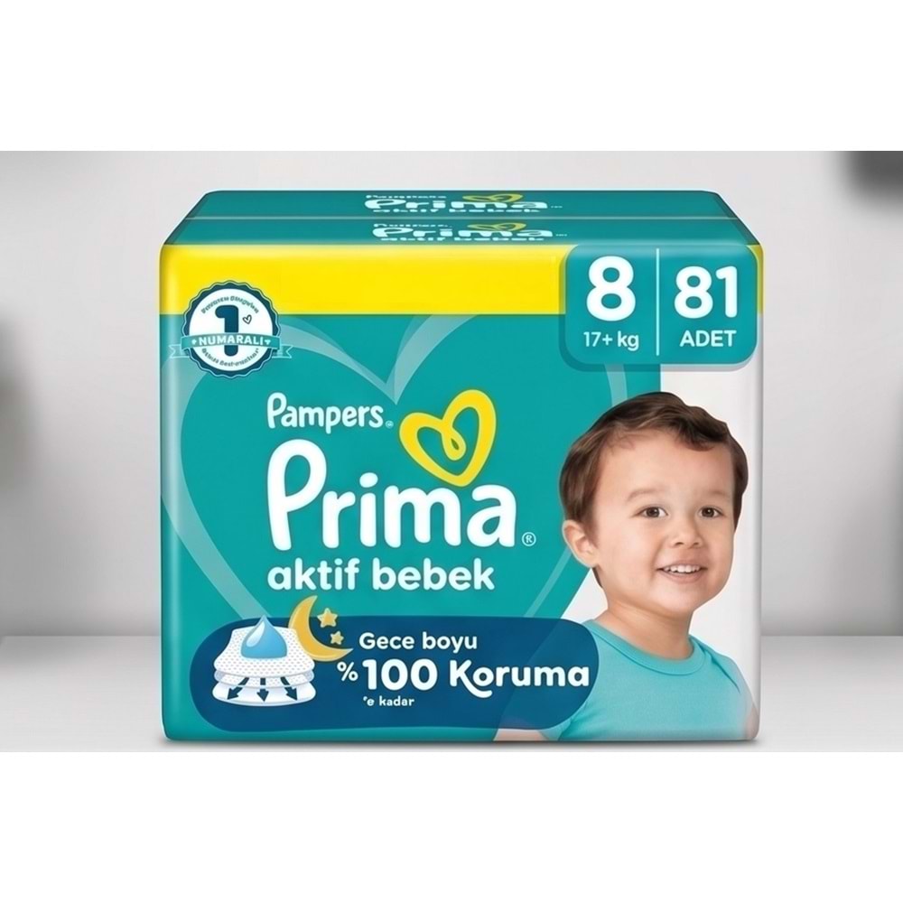 Prima Bebek Bezi 8 Beden 17+ KG XXX Large 81 Adet Süper Fırsat Pk