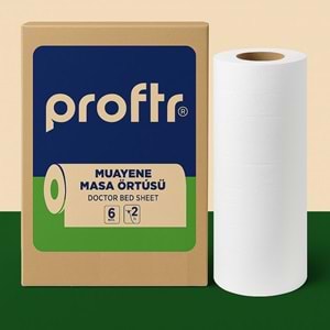 Proftr Hasta Muayene Sedye Masa Örtüsü Çift Katlı 50*25CM 50 Metre 12 Li Set (2KL*6)