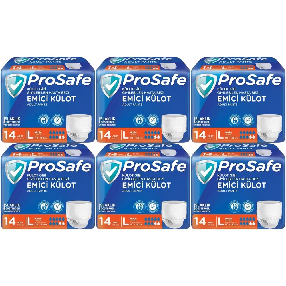 Prosafe Emici Külot Hasta Bezi L - Büyük - Large 84 Adet (6PK*14)