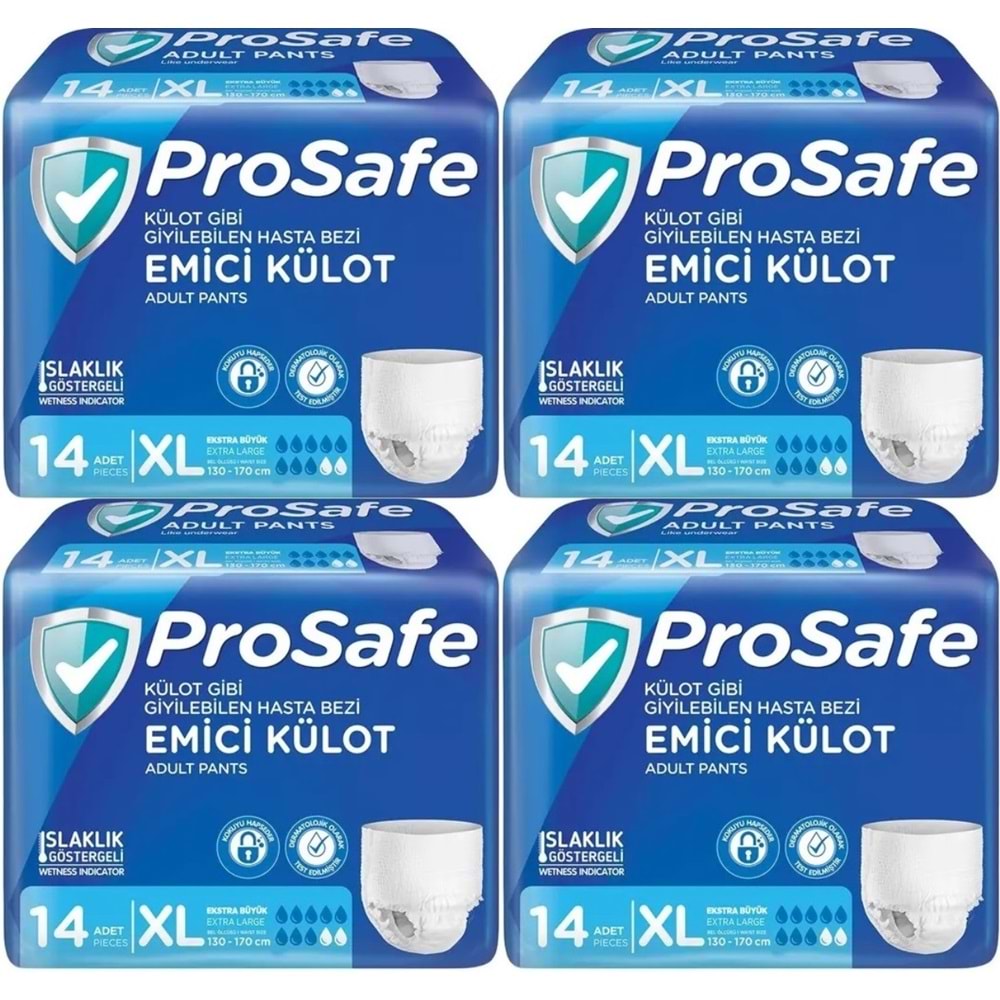 Prosafe Emici Külot Hasta Bezi XL - Ekstra Büyük - Extra Large 56 Adet (4PK*14)