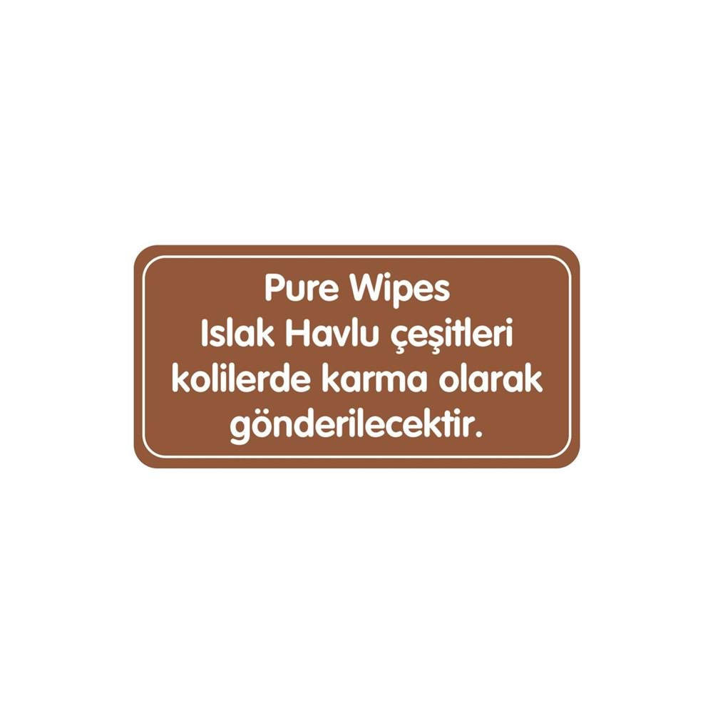 Pure Baby Wipes Islak Havlu Mendil 50 Yaprak 12 Li Set (600 Yaprak) (Meyveli)