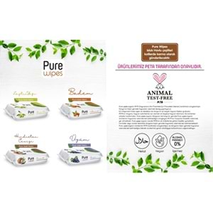 Pure Baby Wipes Islak Havlu Mendil 50 Yaprak 12 Li Set (600 Yaprak) (Meyveli)