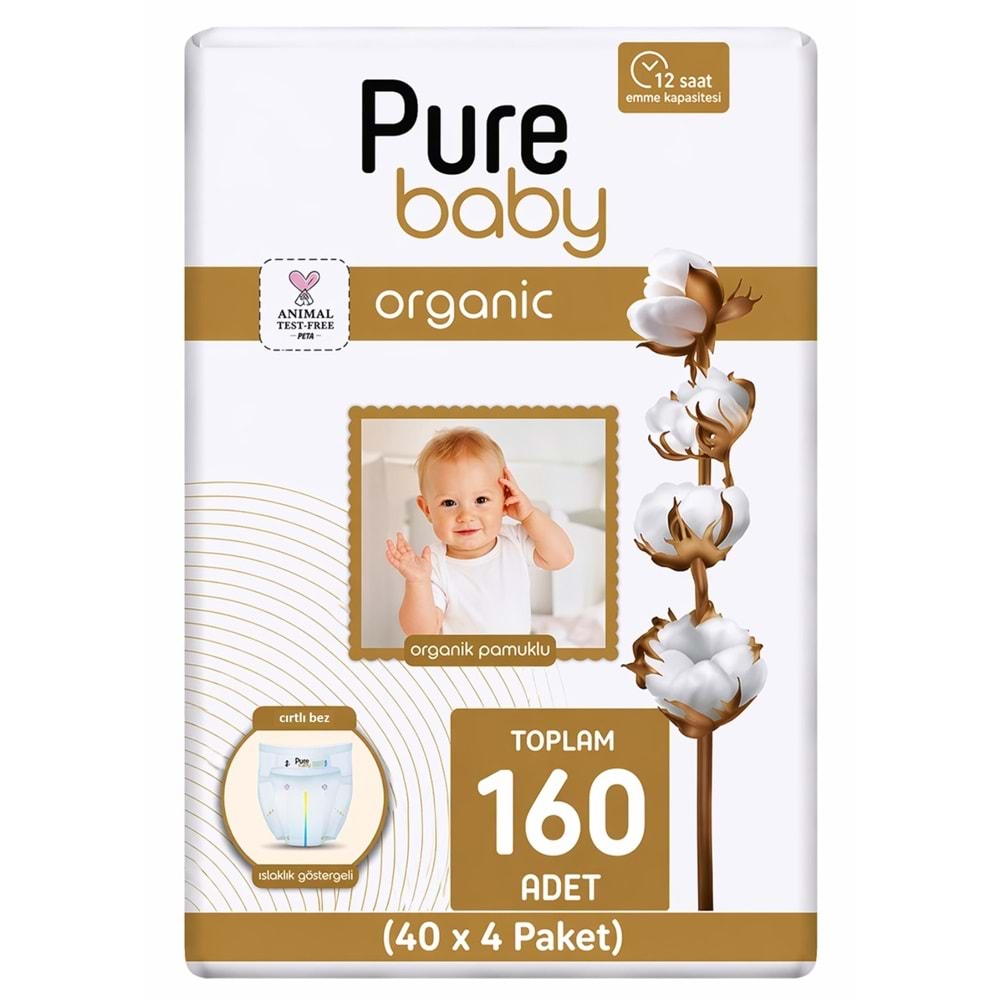 Pure Baby Bebek Bezi 5 Beden 11-20 KG Junior 160 Adet Avantaj Fırsat Pk