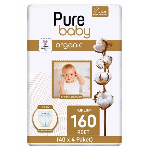 Pure Baby Bebek Bezi 5 Beden 11-20 KG Junior 160 Adet Avantaj Fırsat Pk
