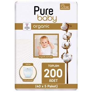 Pure Baby Bebek Bezi 5 Beden 11-20 KG Junior 200 Adet Mega Fırsat Pk