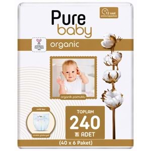 Pure Baby Bebek Bezi 5 Beden 11-20 KG Junior 240 Adet Ekstra Fırsat Pk