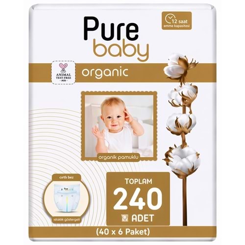 Pure Baby Bebek Bezi 5 Beden 11-20 KG Junior 240 Adet Ekstra Fırsat Pk
