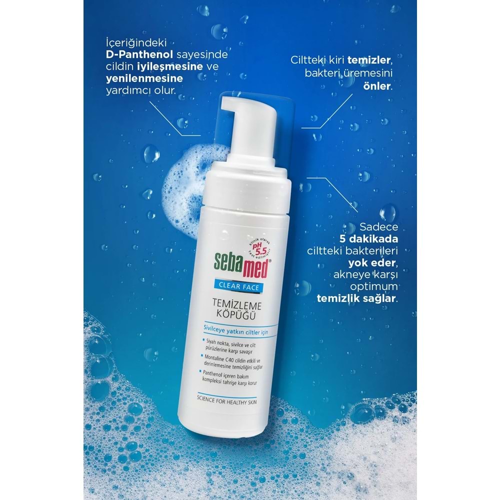 Sebamed Clear Face Temizleyici Yüz Toniği + Bakım Jeli + Yüz Temizleme Köpüğü Top:350ML (Avantaj PK)