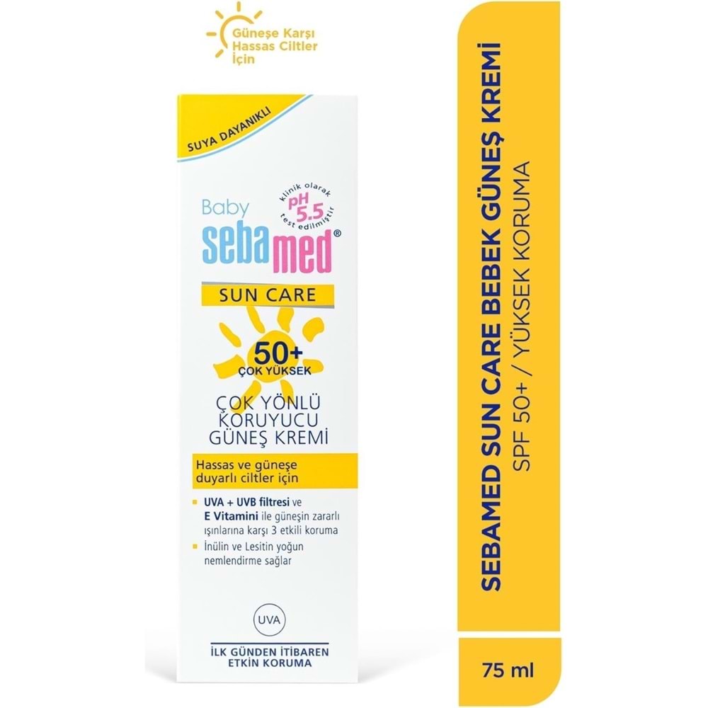 Sebamed Baby Sun Care Güneş Kremi 75ML 50+ Çok Yüksek Faktör Çoçuk (3 Lü Set)