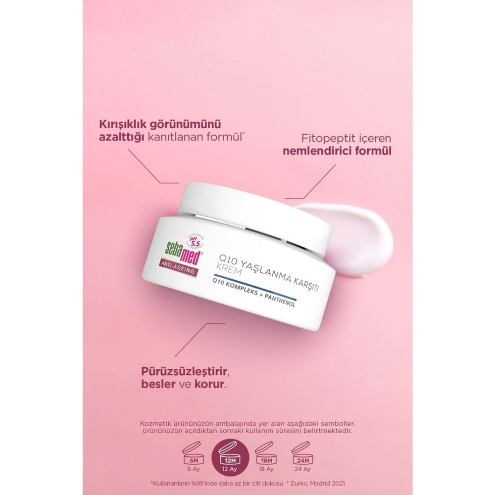 Sebamed Q10 Yaşlanma ve Kırışıklık Karşıtı Koruyucu Anti-Age Krem 50ML (5 Li Set)