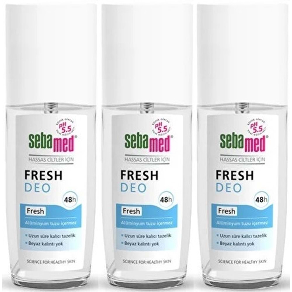 Sebamed Deodorant Sprey 75 ML Fresh (3 Lü Set)